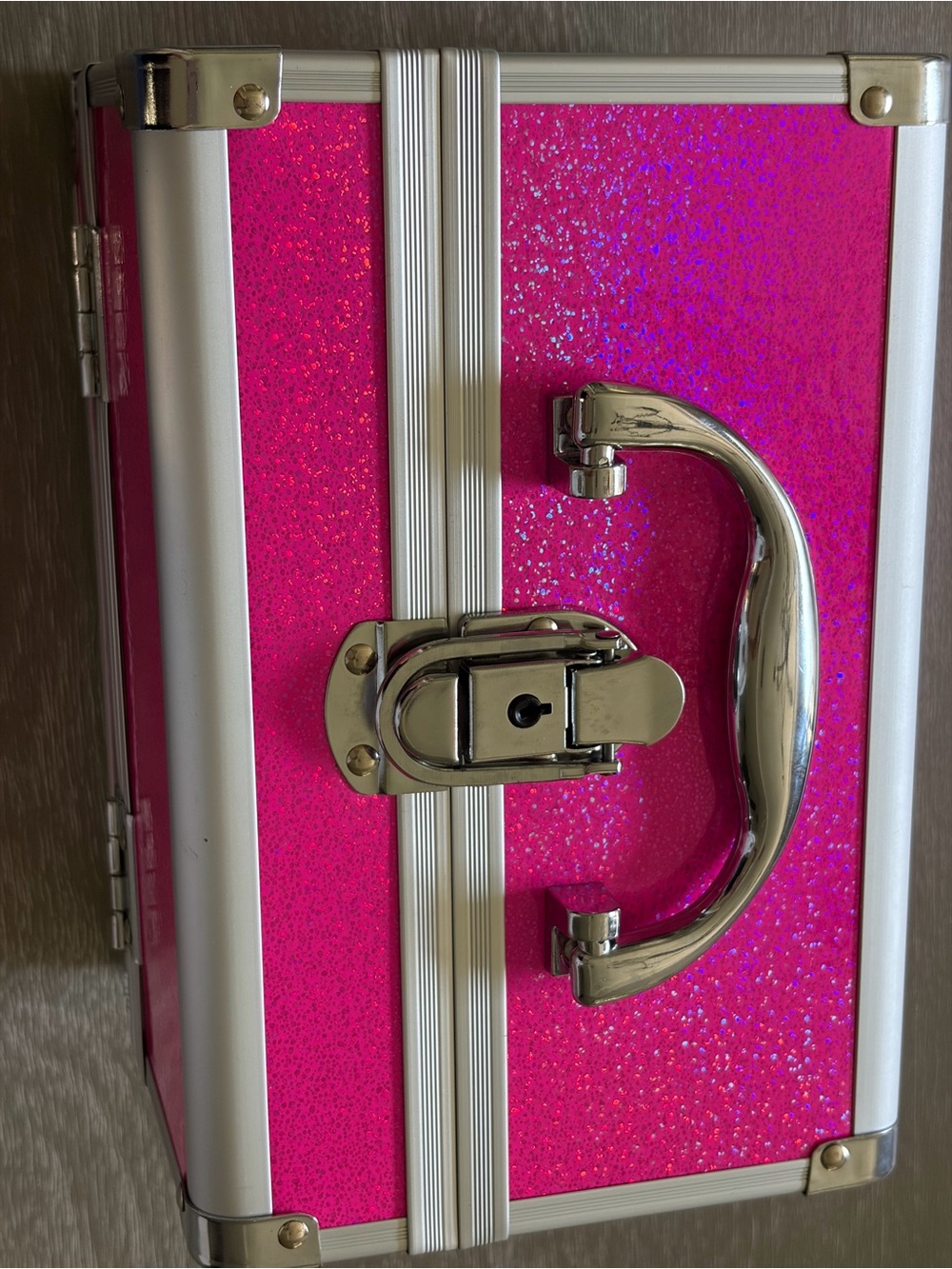 Pink Glitter Portable Storage Case - Unbranded